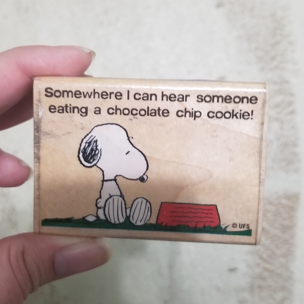 Thinking of cookies Snoopy stamp